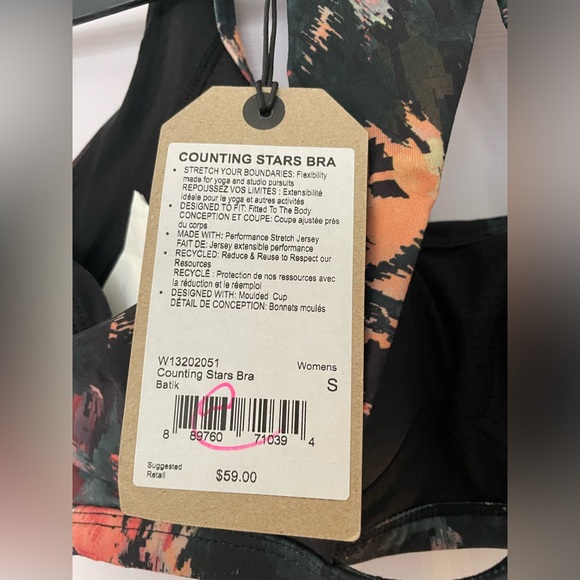 NWT PrAna Counting Stars Yoga Sports Bra - Picture 6 of 10